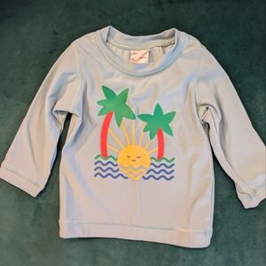 Hanna Andersson Baby Beach Rashguard Shirt with Sun and Palm Tree